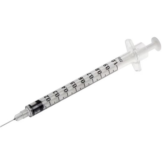 Sprauta Sprauta 1ml með 27Gx10mm nál - Fastus heilsa